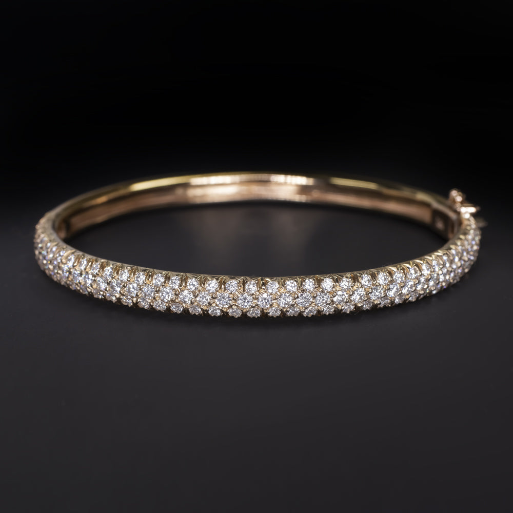 Diamond Pave Gold Bangle Bracelet – jeweleretteandco