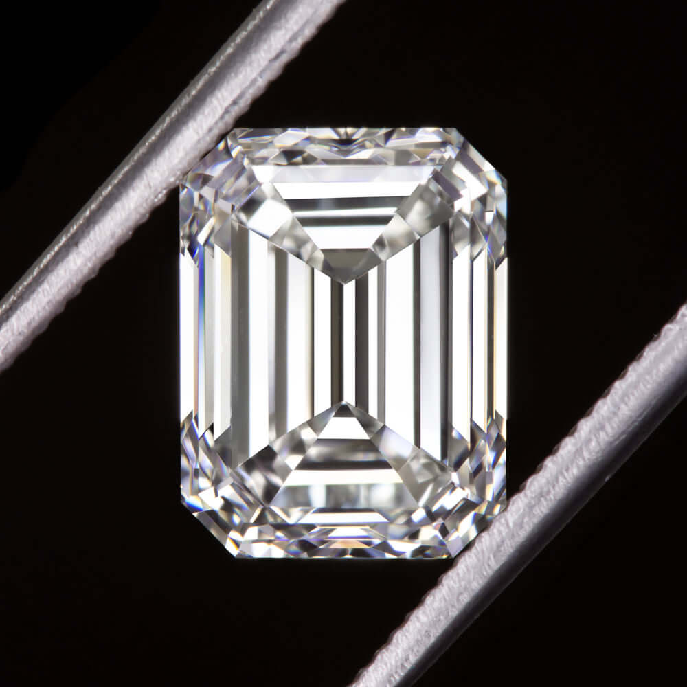 0.97ct CERTIFIED I VS1 EMERALD SHAPE CUT DIAMOND LOOSE STEP CUT NATURAL 1 CARAT