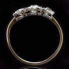 2ct 1900s ANTIQUE OLD MINE DIAMOND FRENCH CUT SAPPHIRE COCKTAIL RING ART NOUVEAU