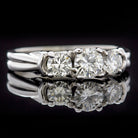 IDEAL CUT ROUND DIAMOND NATURAL 0.75ct G SI1 3 STONE ENGAGEMENT RING WHITE GOLD