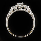 IDEAL CUT ROUND DIAMOND NATURAL 0.75ct G SI1 3 STONE ENGAGEMENT RING WHITE GOLD