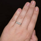 IDEAL CUT ROUND DIAMOND NATURAL 0.75ct G SI1 3 STONE ENGAGEMENT RING WHITE GOLD