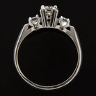 VINTAGE OLD EUROPEAN CUT 3 STONE ROUND DIAMOND PLATINUM ENGAGEMENT RING RETRO Ivy & Rose