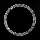 VINTAGE STYLE HAND ENGRAVED WEDDING BAND STACKING RING ART DECO 14K WHITE GOLD