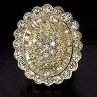 7.25c IDEAL CUT G-H VS1 DIAMONDS HUGE COCKTAIL RING 18K GOLD 31 GRAM 7 CARAT BUG