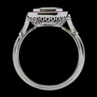 VINTAGE STYLE RUBY DIAMOND ENGAGEMENT RING SETTING CUT RADIANT 7.5MM ART DECO Ivy & Rose