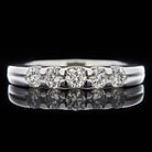 0.50ct ROUND DIAMOND H VS 5 STONE WEDDING BAND STACKING COCKTAIL RING WHITE GOLD Ivy & Rose