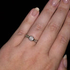 1.2ct NATURAL ROUND BRILLIANT CUT F Si2 DIAMOND BURNISH ENGAGEMENT RING 1.25ct Ivy & Rose