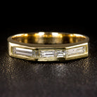 G-H VVS 0.80ct LONG BIG BAGUETTE CUT DIAMOND STACKING RING WEDDING BAND 14K GOLD