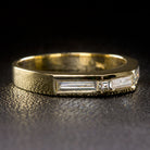 G-H VVS 0.80ct LONG BIG BAGUETTE CUT DIAMOND STACKING RING WEDDING BAND 14K GOLD