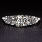 VINTAGE 1 CARAT OLD EUROPEAN CUT DIAMOND VS1 ANTIQUE ENGAGEMENT RING ART DECO 20