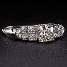 VINTAGE 1 CARAT OLD EUROPEAN CUT DIAMOND VS1 ANTIQUE ENGAGEMENT RING ART DECO 20