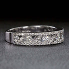 EXCELLENT CUT 3/4 CARAT NATURAL DIAMOND G SI BAND STACKING COCKTAIL RING 0.75ct
