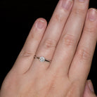NATURAL ROUND BRILLIANT CUT DIAMOND 0.42ct SOLITAIRE ENGAGEMENT RING WHITE GOLD