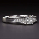 .79ctw RADIANT CUT NATURAL DIAMOND ENGAGEMENT RING 18K WHITE GOLD PRINCESS 3/4CT Ivy & Rose