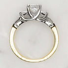 1.5ct VINTAGE H VS PRINCESS CUT NATURAL DIAMOND ENGAGEMENT RING 18K GOLD 3 STONE