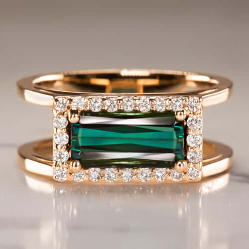 Green Tourmaline Ring | One of a Kind Ring | Lindsey Scoggins