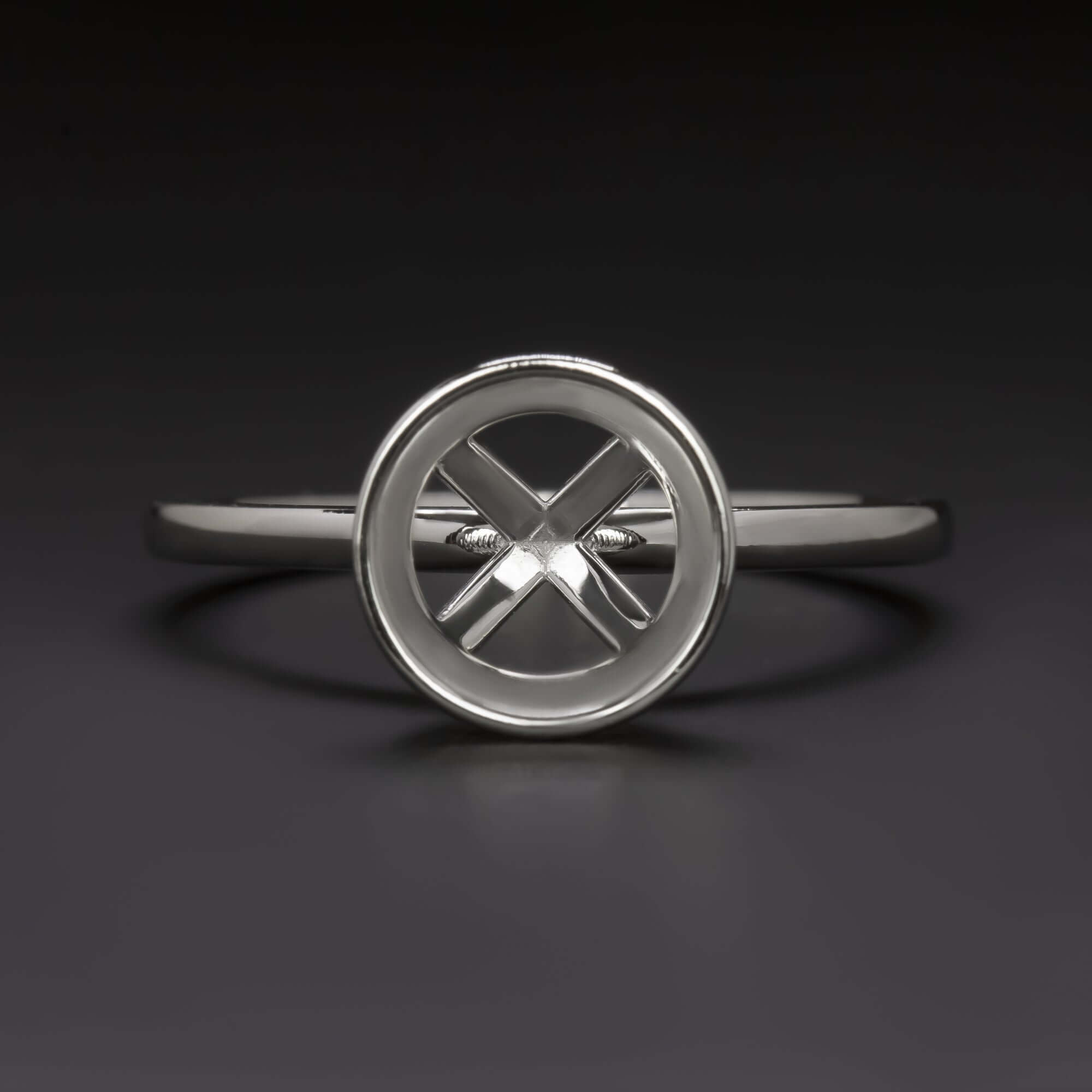 White gold bezel setting discount