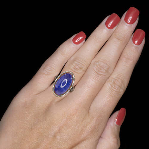 20 CARAT NATURAL TANZANITE DIAMOND COCKTAIL RING LARGE HALO PURPLE BLUE OVAL BIG