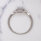 NATURAL DIAMOND ONYX VINTAGE STYLE RING SETTING ART DECO GEOMETRIC MOUNT CLASSIC