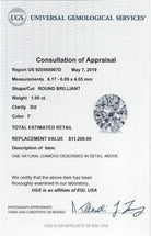 1 CARAT CERTIFIED ROUND BRILLIANT CUT DIAMOND WHITE CLEAN NATURAL ENGAGEMENT 1ct