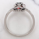 RUBY DIAMOND ART DECO VINTAGE STYLE RING SETTING ROUND CUT SETTING SEMI MOUNT