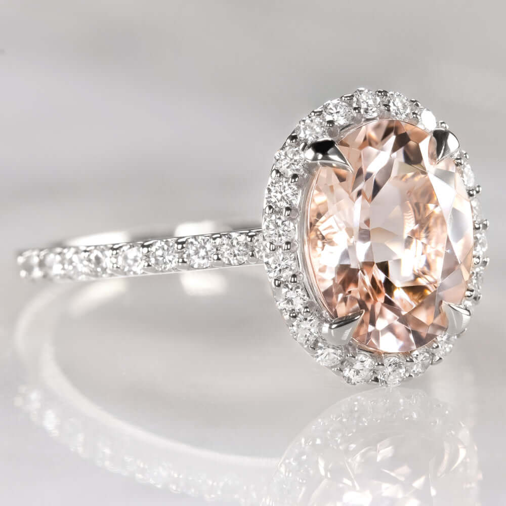 3.12 Carat Pink Morganite & Diamond Ring – LeGassick Jewellery