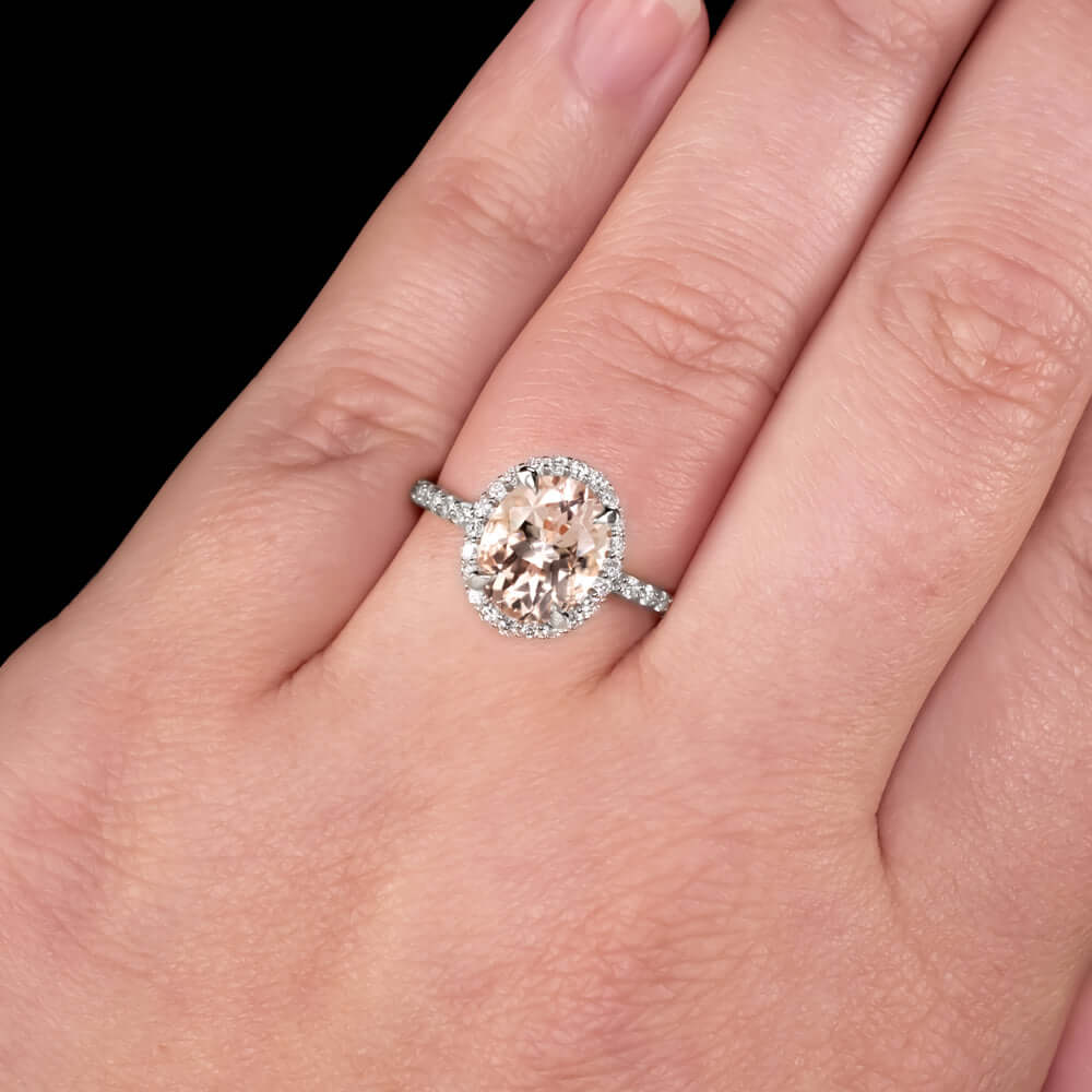 Hidden Halo Oval Cut Engagement Ring