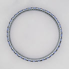 NATURAL BLUE SAPPHIRE RING LIGHT CORNFLOWER 14K WHITE GOLD ETERNITY WEDDING BAND