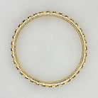14K GOLD NATURAL YELLOW SAPPHIRE STACKABLE RING ETERNITY WEDDING BAND THIN PAVE