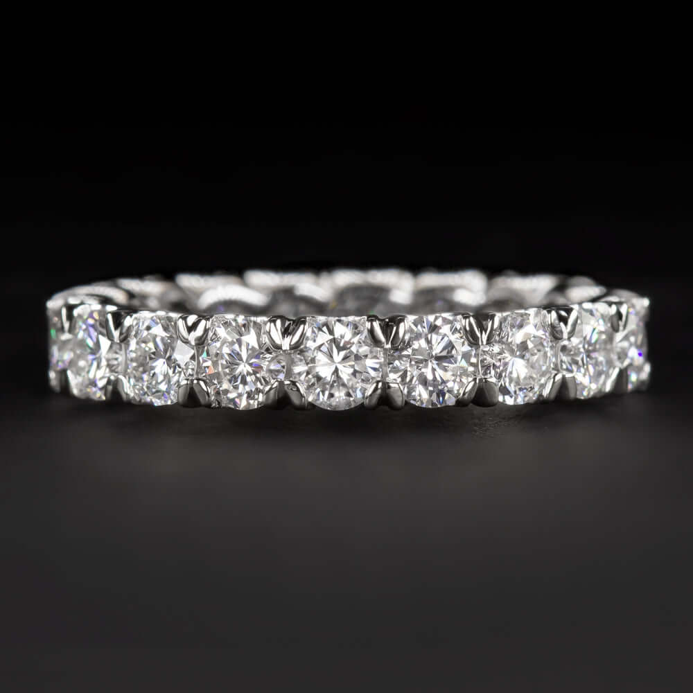 2.4ct EXCELLENT CUT LAB CREATED DIAMOND ETERNITY BAND WEDDING RING WHITE GOLD