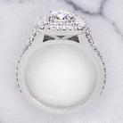 NATURAL 1.26ct DIAMOND DOUBLE HALO ROUND 1ct MOISSANITE ENGAGEMENT RING COCKTAIL