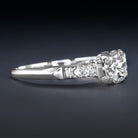 VINTAGE 0.85ct F SI2 DIAMOND ENGAGEMENT RING PLATINUM ROUND CUT CLASSIC ESTATE