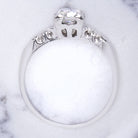 VINTAGE 0.85ct F SI2 DIAMOND ENGAGEMENT RING PLATINUM ROUND CUT CLASSIC ESTATE
