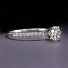 0.7ct GIA CERTIFIED VERY GOOD CUT I SI1 DIAMOND ENGAGEMENT RING ROUND PAVE BAND
