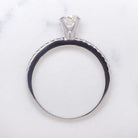 0.7ct GIA CERTIFIED VERY GOOD CUT I SI1 DIAMOND ENGAGEMENT RING ROUND PAVE BAND