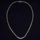 3 CARAT NATURAL DIAMOND RIVIERA NECKLACE 27 GRAM WHITE GOLD ROUND CUT TENNIS 3ct