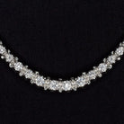3 CARAT NATURAL DIAMOND RIVIERA NECKLACE 27 GRAM WHITE GOLD ROUND CUT TENNIS 3ct