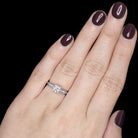 H VS1 VINTAGE DIAMOND 18K ENGAGEMENT RING ROUND CUT ESTATE CLASSIC WHITE GOLD ER