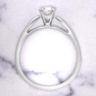 EX CUT 0.57ct DIAMOND ENGAGEMENT RING SATIN FINISH WHITE GOLD SOLITAIRE ROUND