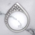 EXCELLENT CUT 0.62ct F-G VS DIAMOND 18K COCKTAIL BAND STATEMENT RING WHITE GOLD