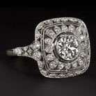 1.4c OLD EUROPEAN CUT DIAMOND RING PLATINUM ART DECO VINTAGE COCKTAIL ENGAGEMENT Ivy & Rose
