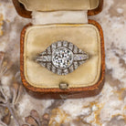 1.65ct CERT G VS DIAMOND ENGAGEMENT RING OLD EURO CUT PLATINUM VINTAGE STYLE