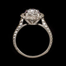 2.80ct F-G EX CUT NATURAL DIAMOND ENGAGEMENT RING 18K WHITE GOLD HALO ROUND 2ct