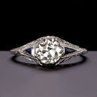 1.13c OLD EUROPEAN IDEAL CUT VS DIAMOND ENGAGEMENT RING SAPPHIRE ANTIQUE VINTAGE