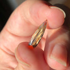2 CARAT IMPERIAL TOPAZ 17.5m LONG DROP PENDANT PEAR SHAPE NECKLACE ORANGE DANGLE Ivy & Rose