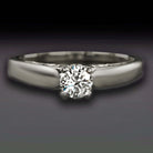 F SI EXCELLENT CUT DIAMOND ENGAGEMENT RING ROUND BRILLIANT CLASSIC 1/2ct NATURAL