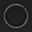14k WHITE GOLD HAND ENGRAVED VINTAGE STYLE WEDDING BAND RING FLORAL CLASSIC