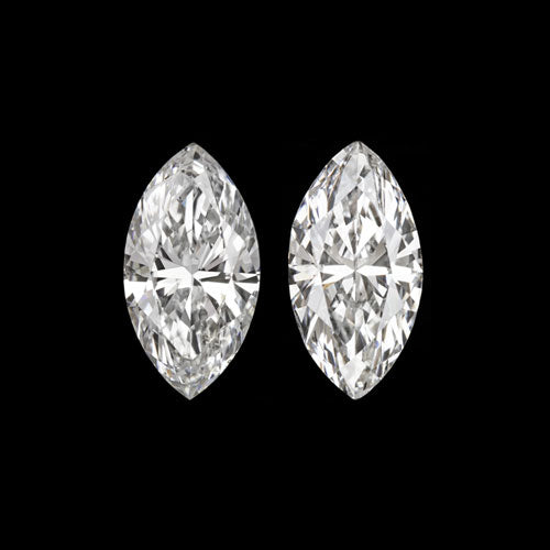 MARQUISE CUT DIAMOND MATCHING PAIR F-G VS-SI1 0.36ct STUD EARRINGS LOOSE ACCENT