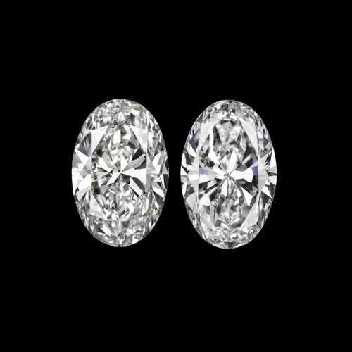 OVAL CUT DIAMOND MATCHING PAIR F-G VS-SI1 .40ct STUD EARRINGS LOOSE SHAPE ACCENT